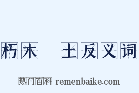 朽木糞土反义词是什么意思的图片